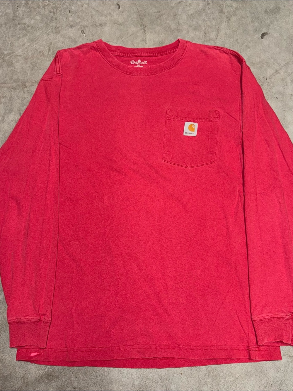 Carhartt Long-Sleeve Pocket Tee in Red